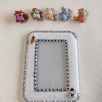 トレカケース　トレカケースデコ　うさぎ🐰　ビーズ刺繍