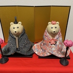 しろくま貯金箱  ひな祭り お内裏様 & おひな様リバーシブル着物  