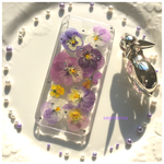 iPhoneSE（5S）パンジー 押し花スマホケース