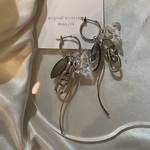 gray shell.clear     シルバーピアス
