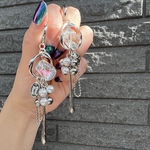 clear×silver フープピアス/シルバーピアス