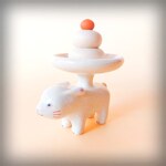 ま工房　小皿　うさぎ　鏡餅付きうさぎ
