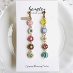 【OUTLET SALE】ビーズのお花　カラフル　ゆらゆらピアス(イヤリング)