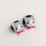 猫の日限定デザイン　グレーネコのベビーヘアゴム
