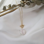 バロックパールと華奢チェーンマンテルnecklace