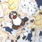 【マット紙・20枚】犬好きのための大型犬シール【Bセット】