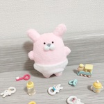 【おぱんつ付き】お鼻もっふり！うさぎちゃん！【ちびぐるみ】