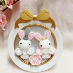 つまみ細工のお雛様〈ゆきひな〉ミニ額④