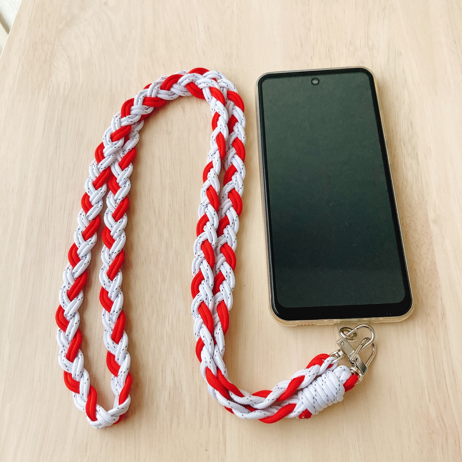 No.403【ハンドメイド パラコード ネックストラップ スマホストラップ 携帯 No.403【ハンドメイド パラコード ネックストラップ スマホ
