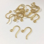 対アレルギー　樹脂フックピアス　ゴールド（10ペア）