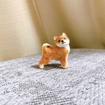 柴犬　豆柴　子犬　ミニチュア　フィギュア　犬　置物