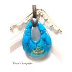 厄除け・対人/ターコイズの六芒星と翼のペンダント(小)(TQhw-01)