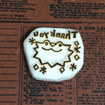 フトアゴ◎消しゴムはんこ◎Thankyou◎シール付