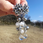 《2way》flower beads × suzumaru chain pierce ／ earring