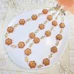 【Valentine market】🧡アンティークフラワービーズメンカラペンラストラップ