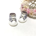 ＊送料無料＊mini☆mini ミニチュアひも靴⑦（ホワイト＆ラベンダー）