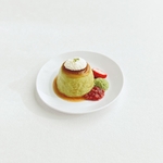抹茶プリン　つぶあん･抹茶アイス添え