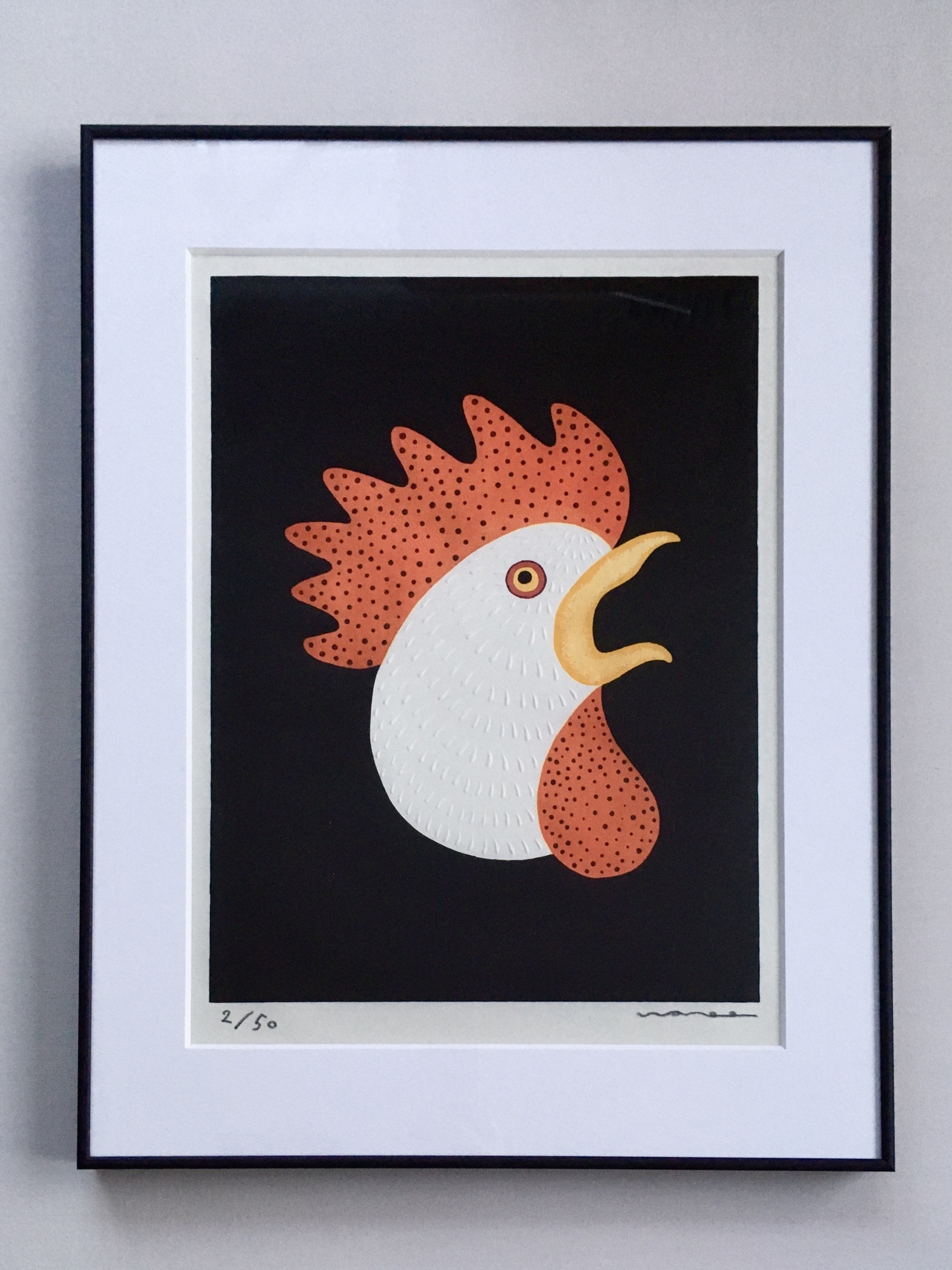 ニワトリ 鶏 木版画 シートのみ - WAHEE'S GALLERY | minne byGMO