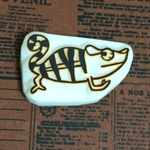 カメレオン◎消しゴムはんこ◎シール付