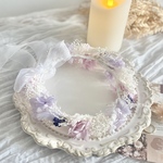 【送料無料】ベビーキッズ花冠　~purple white~  花かんむり　ベビー　キッズ　はなかんむり　リングガール　ベビー花冠　子供用花冠　結婚式　誕生日　バースデー