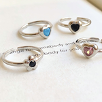 mini ring  ⌘ シルバーリング 指輪 リング  ハートリング  ハート 花
