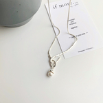 pearl necklace / 02  ⌘ ネックレス シルバー シンプル パール