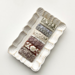 【square pin ◇】ぱっちんピン×インド刺繍レースリボン