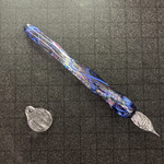 【一点限定 ダークパープル ステンドグラス ダイクロ ガラスペン】