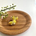 ✴︎new✴︎ ーミモザの頃ー   指に咲くミモザの花 リング