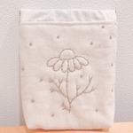 バネ口ポーチ　刺繍