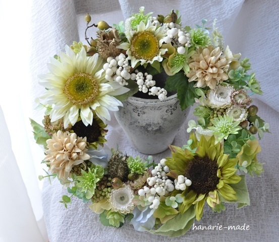 ひまわり natural color:wreath(30cm)
