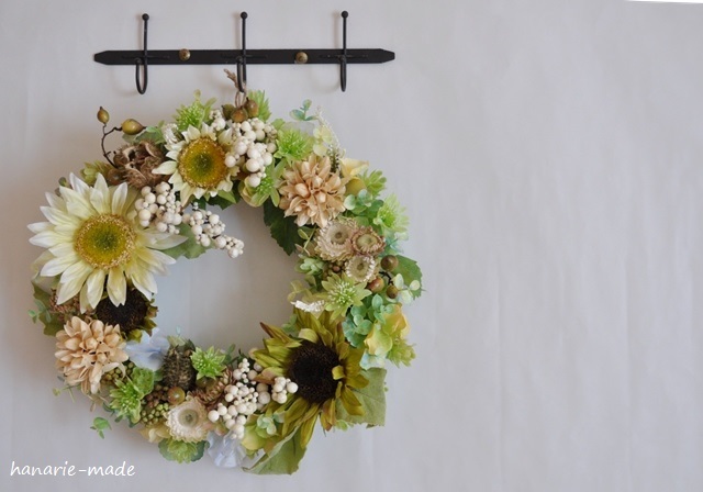 ひまわり　natural color：wreath(30cm）