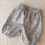 雫柄やわらかガーゼの赤ちゃんかぼちゃパンツ70〜80