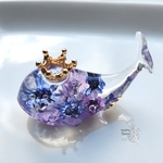 パープルお花くじら　2