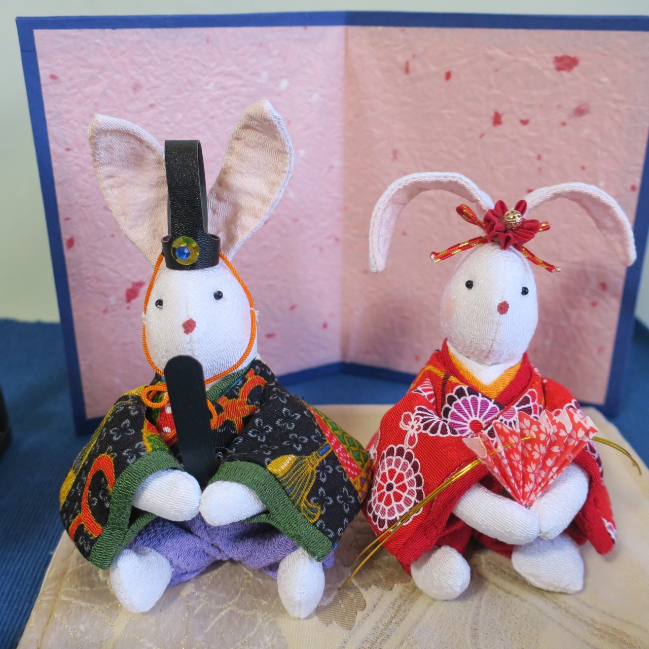 うさぎの雛人形 ⚮̈﻿ ハンドメイド ミナペルホネン リバティ お雛様 うさぎさんの雛人形 ⚮̈﻿ ハンドメイド ミナペルホネン リバティ
