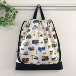 お着替え入れ（体操服入れ）◆男の子◆働く車(ナチュラル)