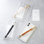 3色から選べる姫路レザーストラップ付/スマホケース/落下防止/iPhoneケース/ショルダー取付可能