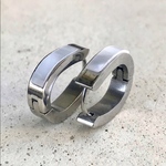 2個(1ペア) サージカルステンレス つけっぱなし シェル 貝 U字型フープピアス 304ステンレス ワンタッチピアス カン付き 開閉式フープ 金アレ 金属アレルギー対応 素材 パーツ 