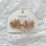 𓇬◌۫お茶目𓇬◌۫花鉱石のヘアクリップ　小さめ6cm𓂂𓏲𓆸܀