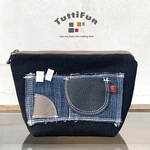 tuttifun＊denim➕ hanpu  pouch  black