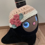 ラボット帽子　お花柄