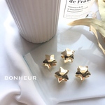 A1525【送料無料】select pierce スター ピアス 星 立体 ゴールド 2pcs