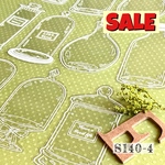 SALE!送料無料【S140-4 コラージュ素材】海外PETシール 瓶　ボトル　ジャンクジャーナル　おすそ分け　手帳　ステッカー