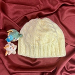 351 ☆ハンドメイド☆子供用、ニット帽☆クリーム