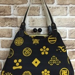 紋のがま口バッグ（M）