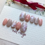 マグネットフラワーネイルチップ♡ ～マグネットジェル 手書きフラワー フラワーネイル ウエディングネイルチップ ブライダルネイルチップ ～