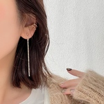 フラットチェーンピアス／ゴールド
