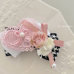 ピンクパールbarrette♡バレッタ♡バレンタインデー♡Valentine♡ペット用アクセサリー♡犬猫バレッタ♡誕生日♡記念日♡写真撮影♡ウェディング♡プレゼント