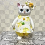 こはるちゃん用　ミモザ柄セットアップ
