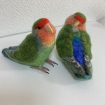 ※専用ページです※tsun0516様のコザクラインコちゃん２ポーズ、ほぼ実物大サイズです♪羊毛フェルト